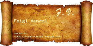 Feigl Vencel névjegykártya